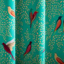 Sara Miller Green Birds Lined Curtains