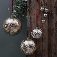 Nkuku Antique Gold Baubles (set of 4)