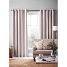 Laura Ashley Awning Stripe Curtains Dove Grey