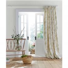 Laura Ashley Pussy Willow Off White / Hedgerow  Thermal Lined Door Curtain