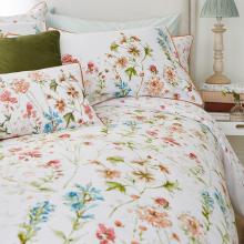 Laura Ashley Wild Meadow Crimson Duvet Cover Set
