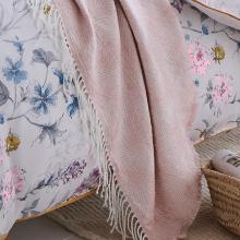 Laura Ashley Payton Dark Blush Throw