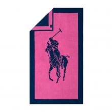 Ralph Lauren Home Polo Jacquard Beach Towel Maui Pink / Navy