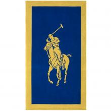 Ralph Lauren Polo Jacquard Beach Towel Iris Blue / Yellow