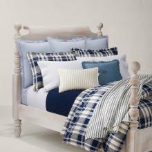 Ralph Lauren Home Linden Plaid Carrel Throw Indigo