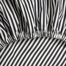 Ralph Lauren Shirting Stripe Fitted Sheet Black and White