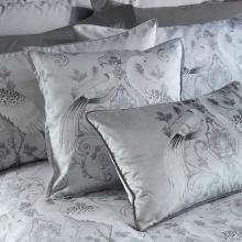 Laura Ashley Tregaron Silver Embroidered Cushion
