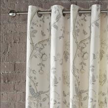 Laura Ashley Summer Palace Dove Grey Eyelet Curtains