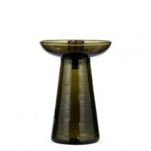Nkuku Avyn Recycled Glass Candle Holder Forest Green