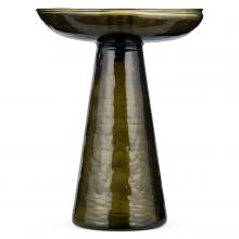 Nkuku Avyn Recycled Glass Candle Holder Forest Green