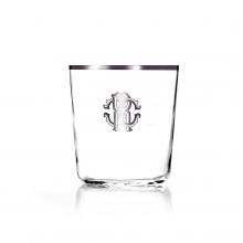 Roberto Cavalli Monogramma Platinum Old Fashioned Glass