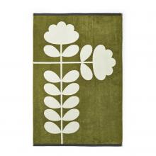 Orla Kiely Cut Stem Towels Moss & Charcoal