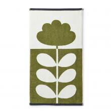 Orla Kiely Cut Stem Towels Moss & Charcoal