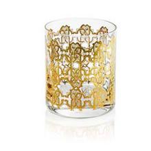 Roberto Cavalli New Monogram Gold Transparent Double Old Fashioned Glass