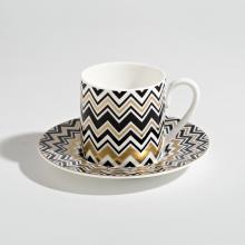 Missoni Home Collection Zig Zag Gold Espresso Cup & Saucer