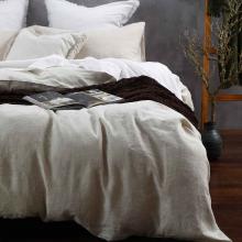 MM Linen Laundered Linen Duvet Cover Set Olive