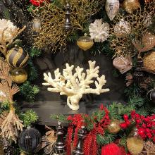 Goodwill GLASS GLT SWIRL VINE BALL/FIN.ORNAMENT