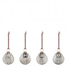 Nkuku Sohni Baubles - Gold & Cream - Set of 4 