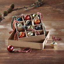 Nkuku Dew Drop Baubles - Mixed Colours  - Set of 12 