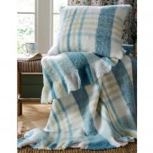 Laura Ashley Colton Check Newport Blue Throw