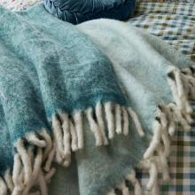 Laura Ashley Bronwen Seaspray Blue Throw
