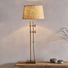 Nkuku Chintala Iron Table Lamp - Antique Brass