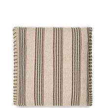 Nkuku Kaia Jute & Cotton Cushion Cover  -  Moss Green & Rust