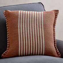 Nkuku Kuma Jute & Cotton Cushion Cover- Rust