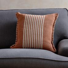 Nkuku Kuma Jute & Cotton Cushion Cover- Rust