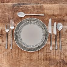 Nkuku Usa Cutlery Set - Brushed Silver  - Set of 16