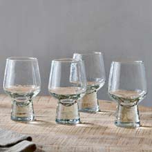 Nkuku Visla Glass - Light Smoke - Set of 4