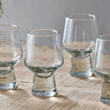 Nkuku Visla Glass - Light Smoke - Set of 4