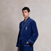 Ralph Lauren Home Park Row Sheared Robe Navy 