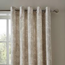 Laura Ashley Lloyd Dove Grey Eyelet Curtains