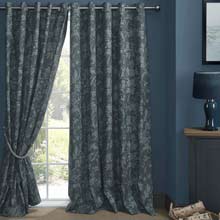 Laura Ashley Lloyd Midnight Eyelet Curtains
