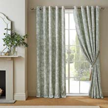 Laura Ashley Lloyd Sage Eyelet Curtains