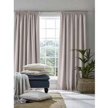 Laura Ashley Stephanie Dove Grey Pencil Pleated Curtains