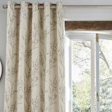 Laura Ashley Pussy Willow Off-White / Dove Grey Eyelet Curtains