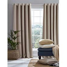 Laura Ashley Stephanie Natural Eyelet Curtains