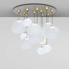 Tom Dixon Melt LED Pendant System MEGA Opal/Gold
