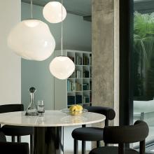 Tom Dixon Melt LED Large Pendant System Opal/Silver
