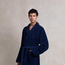 Ralph Lauren Home Polo Player II Shawl Robe Newport Navy
