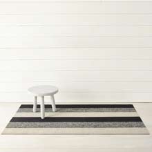 Chilewich Marbled Stripe Salt & Pepper Shag Mat