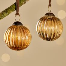 Nkuku Betini Baubles - Gold (set of 4)