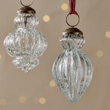 Nkuku Calida Baubles - Clear Crackle (set of 3)