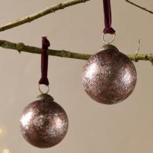 Nkuku Darya Baubles - Clear Burgundy (set of 4)