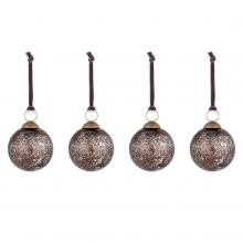 Nkuku Darya Baubles - Clear Burgundy (set of 4)