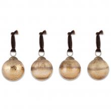 Nkuku Konara Baubles - Gold Crackle (set of 4)