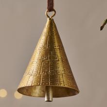 Nkuku Manya Metal Bell Baubles - Brass (set of 3)