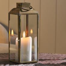 Nkuku Maro Brass Lantern